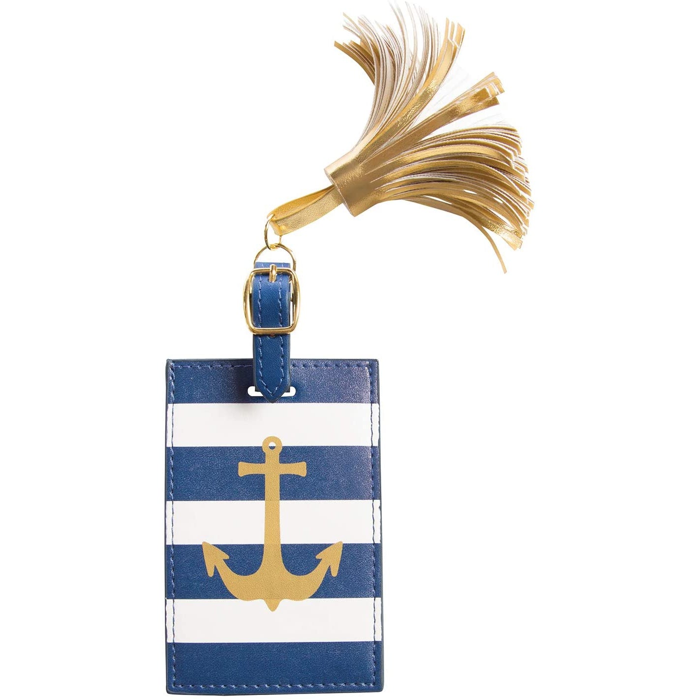 Anchor and Stripes Tassel Travel Luggage Tag