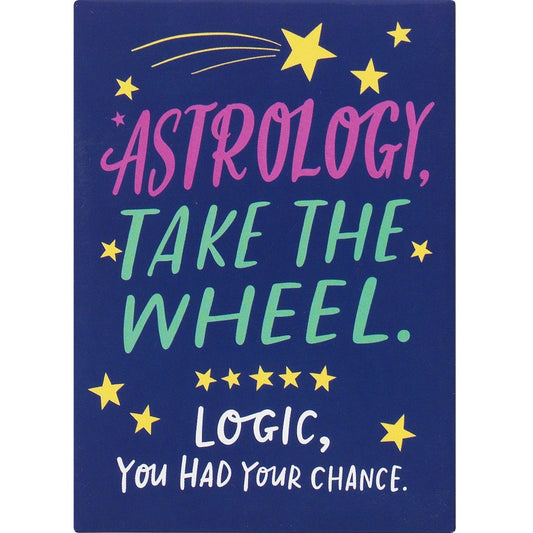 Astrology Take The Wheel Magnet in Midnight Blue