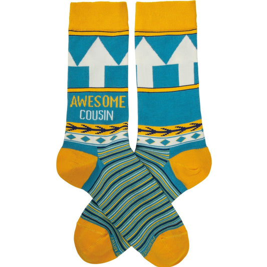 Awesome Cousin Socks | Unisex Funny Gift Socks
