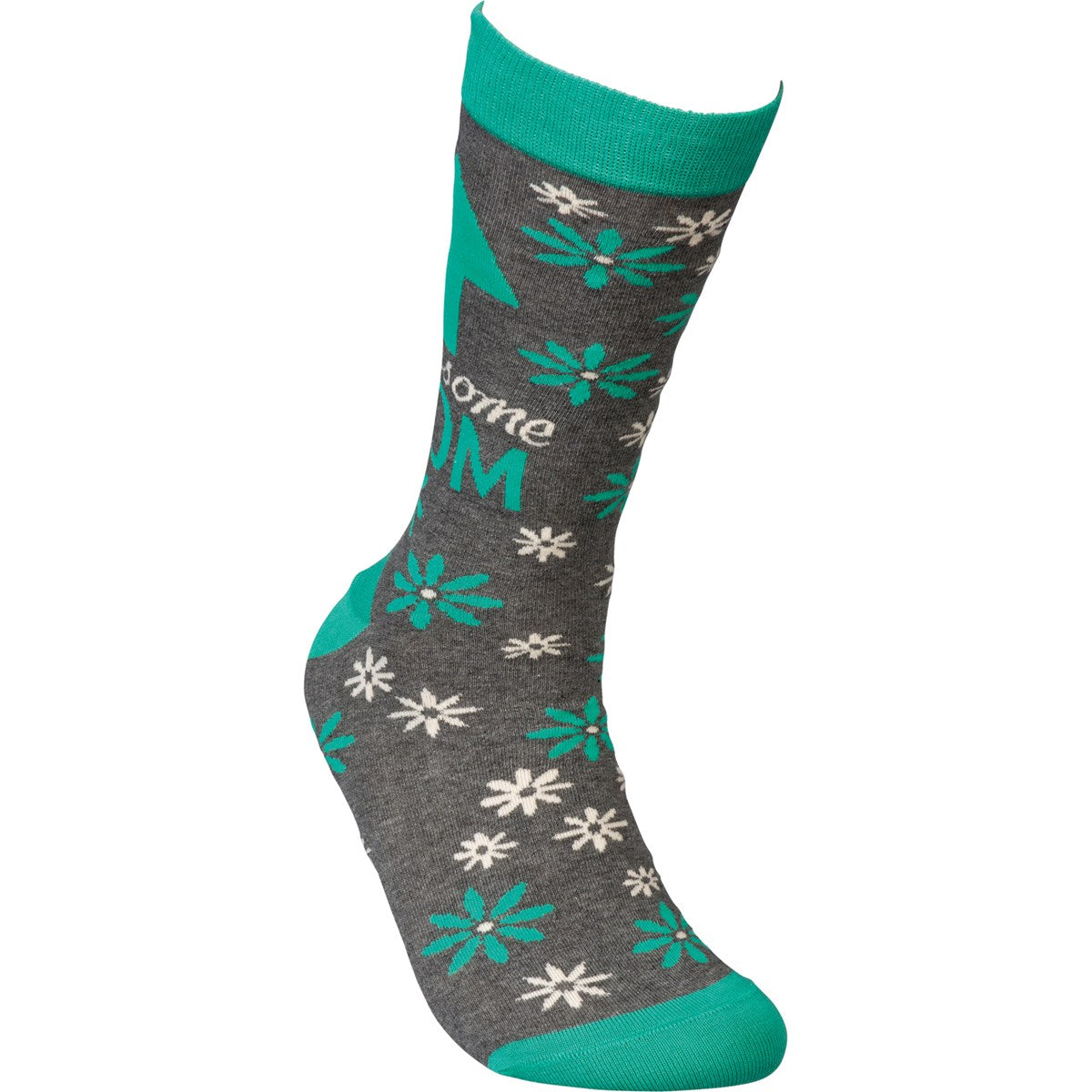 Awesome Mom Arrow Socks With Floral Design