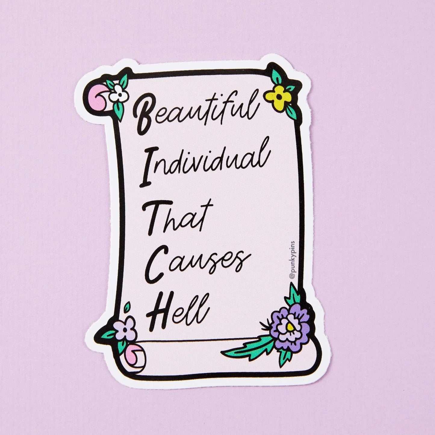 B.I.T.C.H. Beautiful Individual That Causes Hell Vinyl Sticker