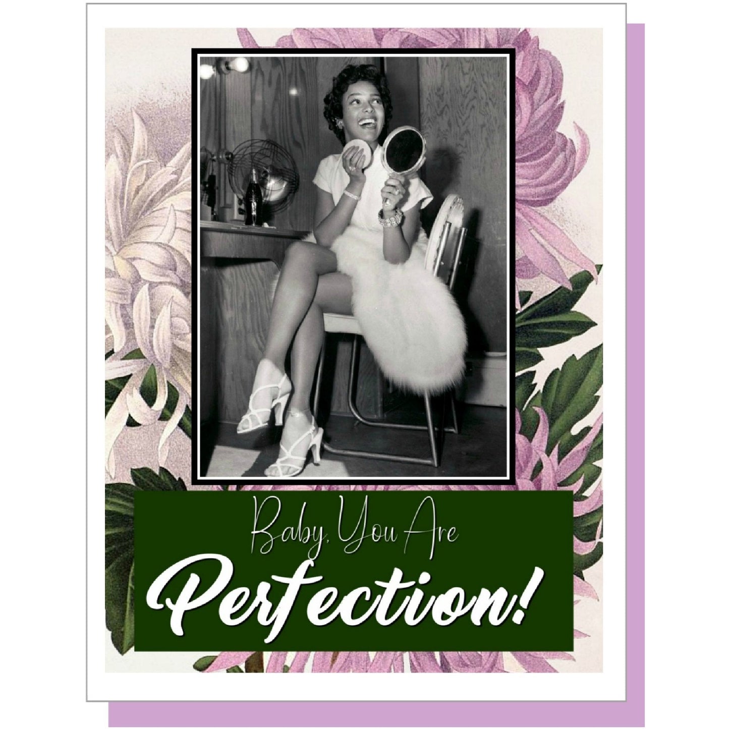 Baby You Are Perfection Retro Valentine Greeting Card