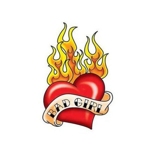 Bad Girl Vintage Style Temporary Tattoo