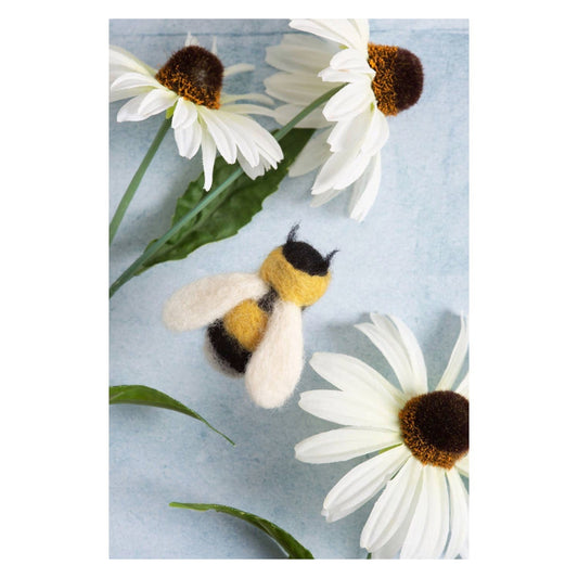 Bee Brooch Modern Craft Felting Kit | Made in the UK