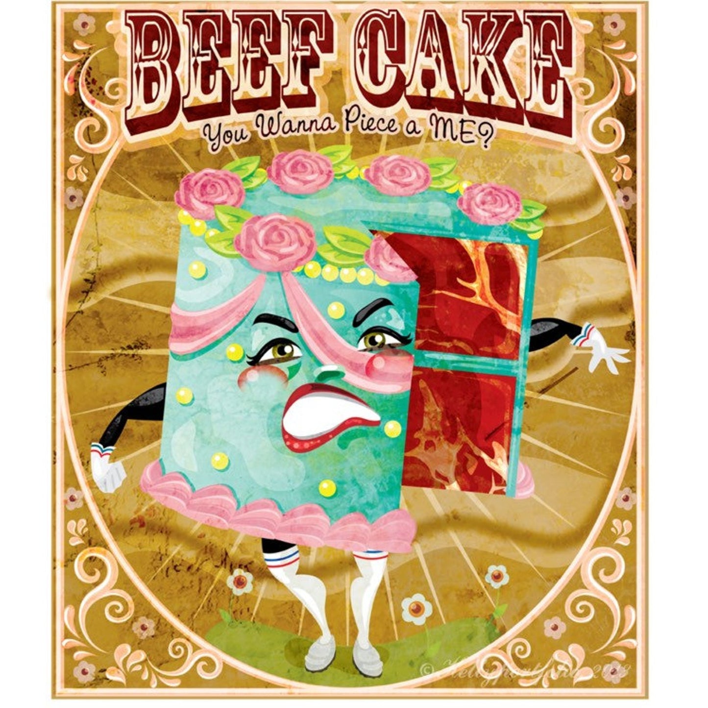 Beef Cake You Wanna Piece A Me Art Print | 5" x 7"