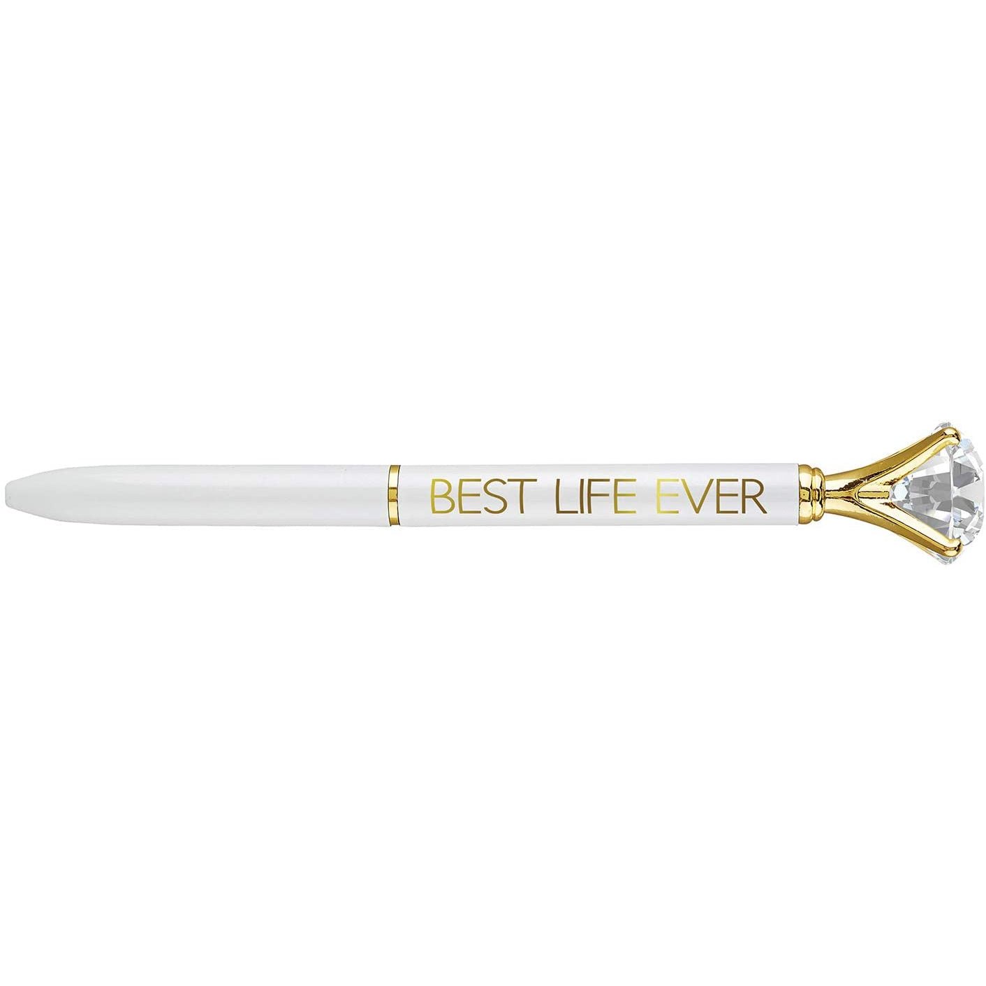Best Life Ever Gem Pen in Gift Box | Jewel-Topped Gift Pen in Gold