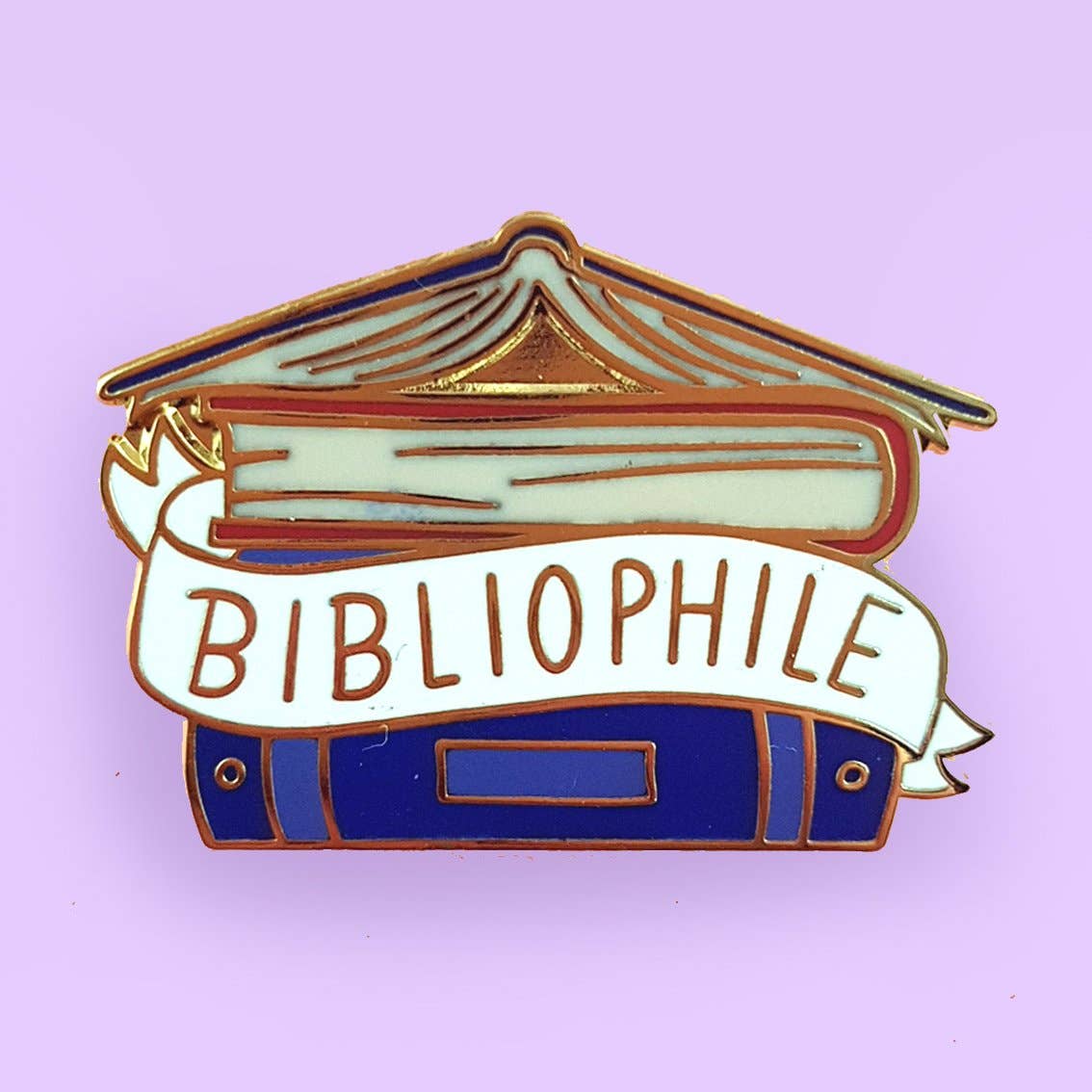 Bibliophile Enamel Lapel Pin | Artist-Designed in Australia