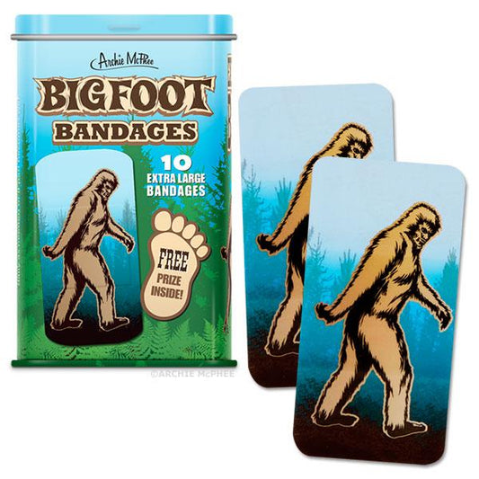 Bigfoot Oversized Bandages | Hilarious Latex-Free Adhesive Bandages in a Decorative Tin