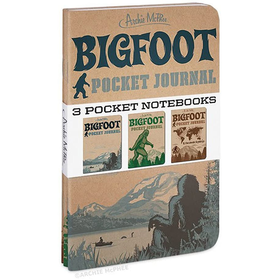 Bigfoot Pocket Journal Notebook - Set of 3