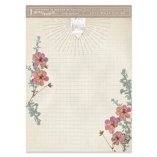 Bless Your Heart Lined Legal Pad | Stationery Floral Notepad | 8.5" x 11.75”