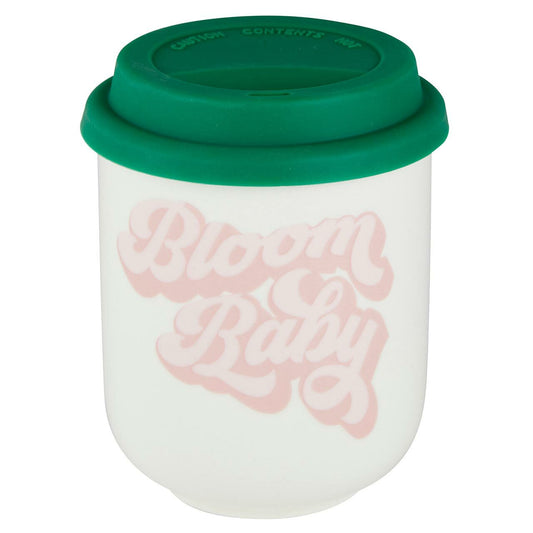 Bloom Baby Ceramic To Go Mug | Holds 16 oz. | Eco Mug with Silicone Lid and Sleeve
