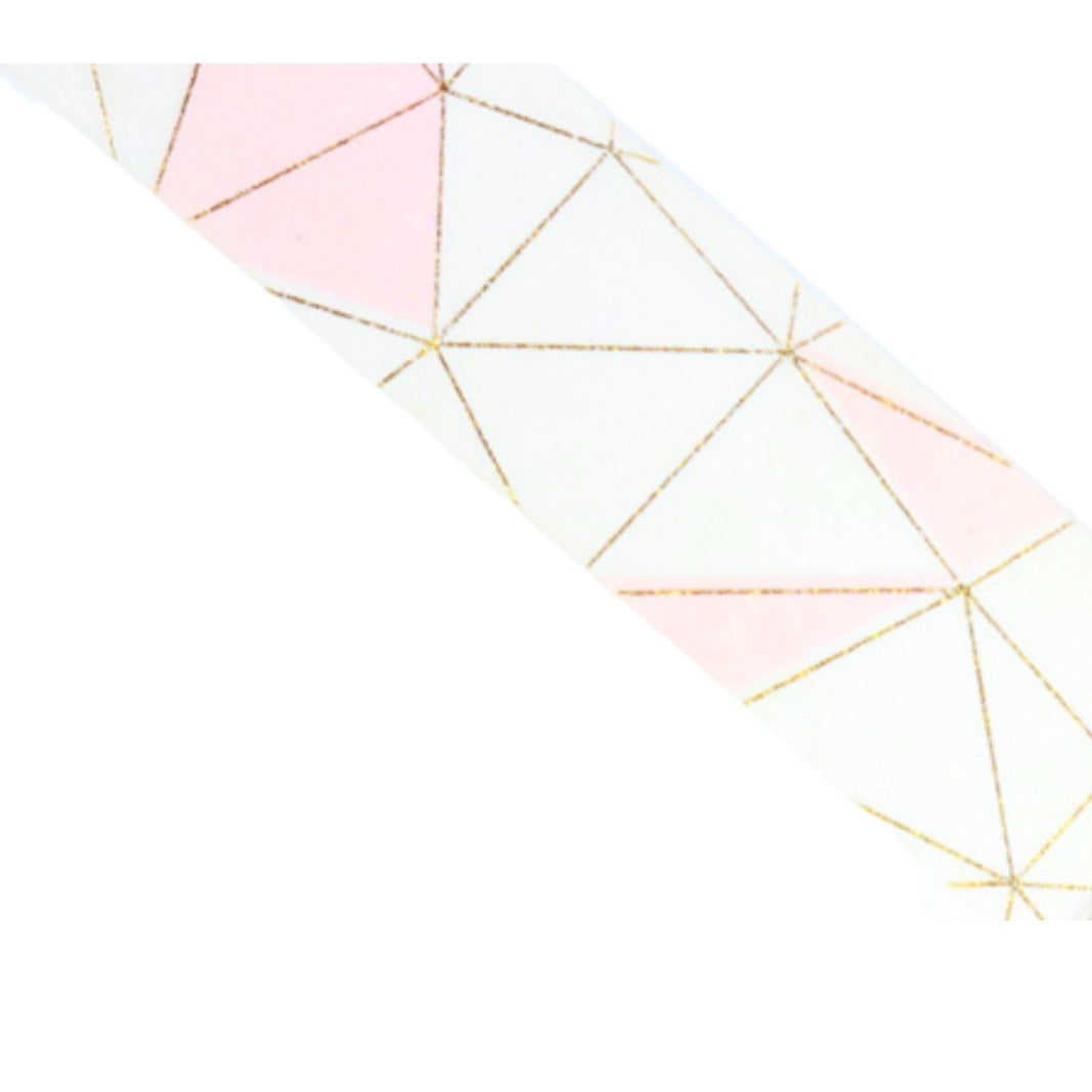 Blush Pink and Metallic Gold Geometric Washi Tape | Gift Wrapping and Craft Tape