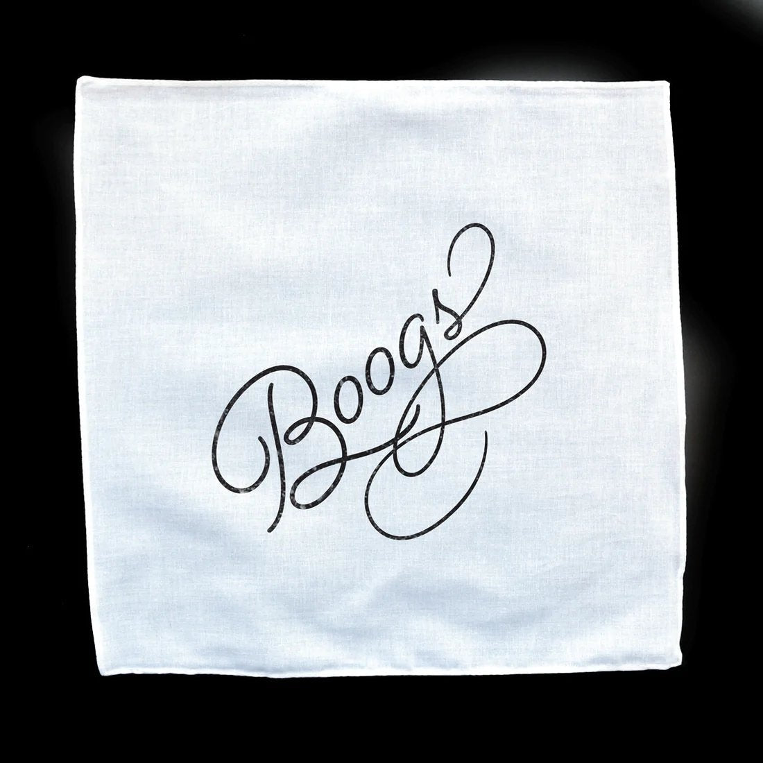 Boogs White Men's Handkerchief | Absorbent Cotton