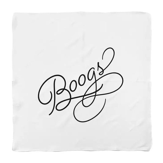 Boogs White Men's Handkerchief | Absorbent Cotton