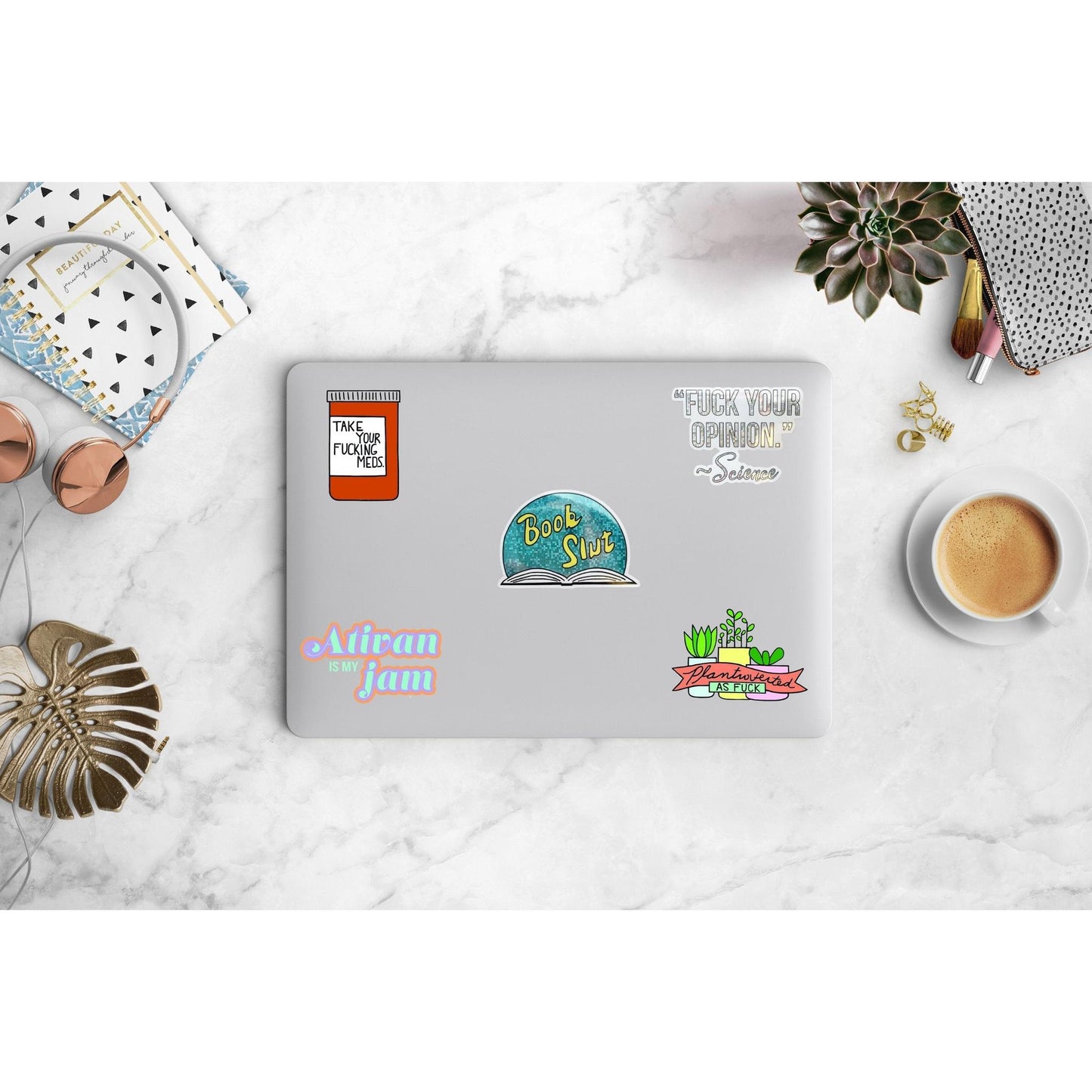 Book Slut Gloss Glitter Sticker | Waterproof