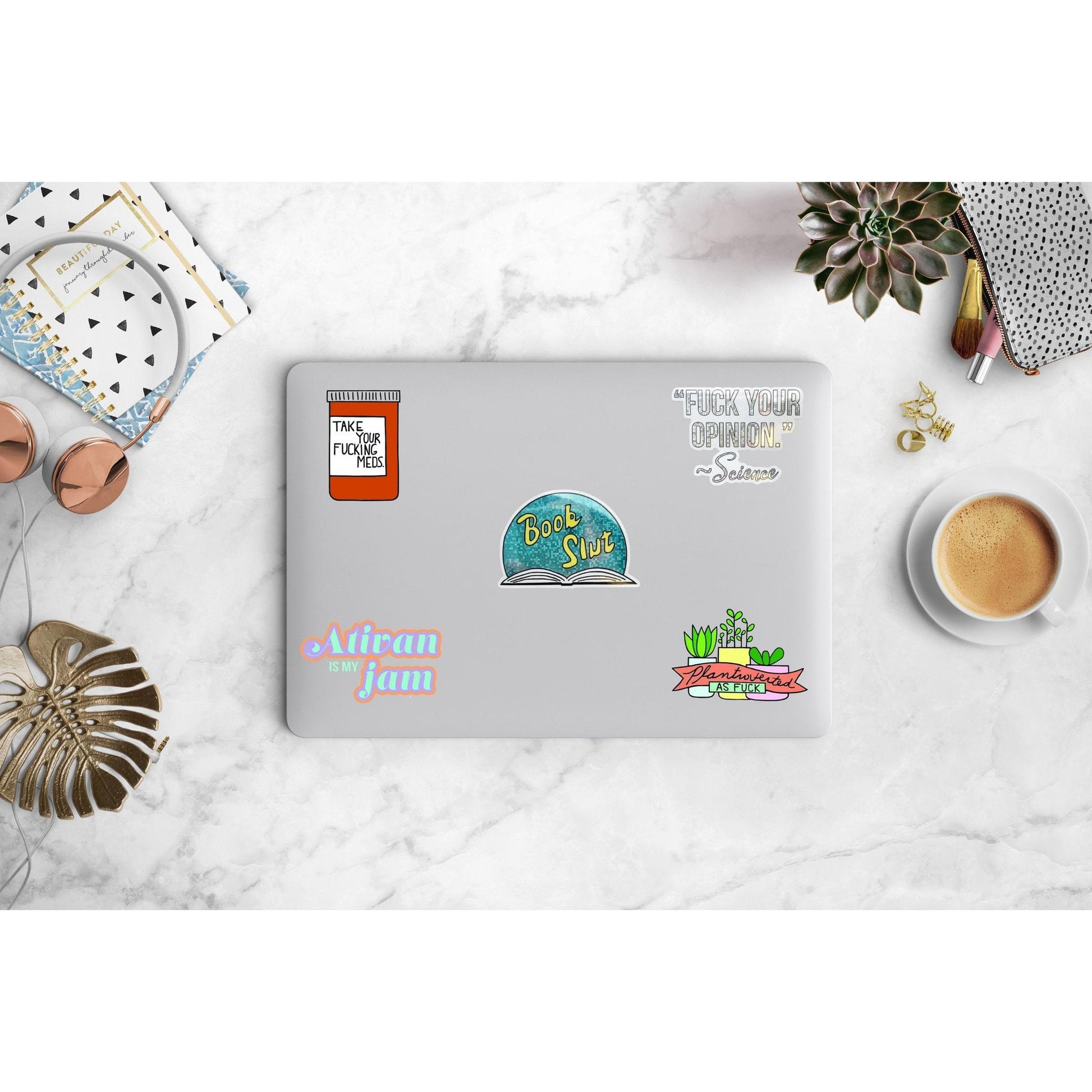 Book Slut Gloss Glitter Sticker | Waterproof