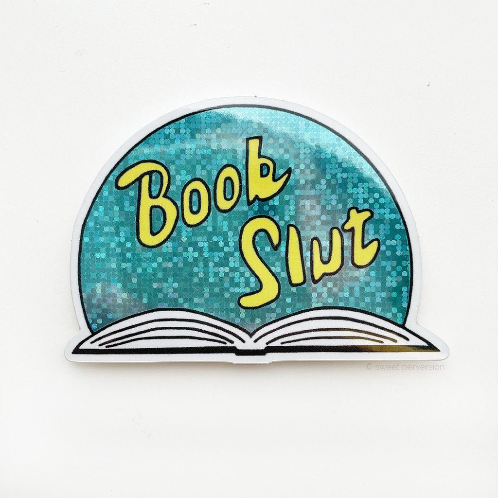 Book Slut Gloss Glitter Sticker | Waterproof