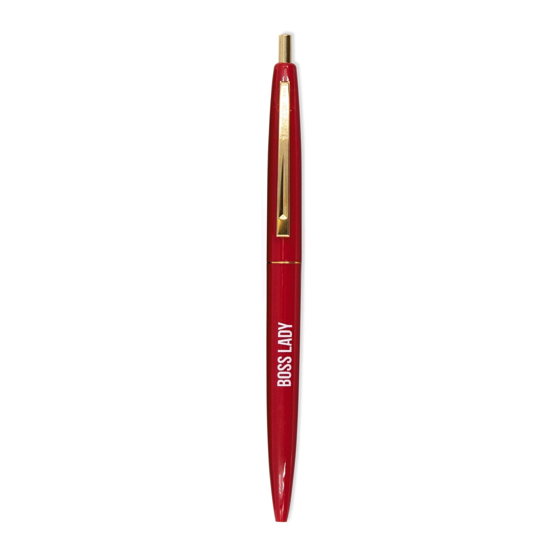 Boss Lady Pen in Cherry Red with Gold Accents