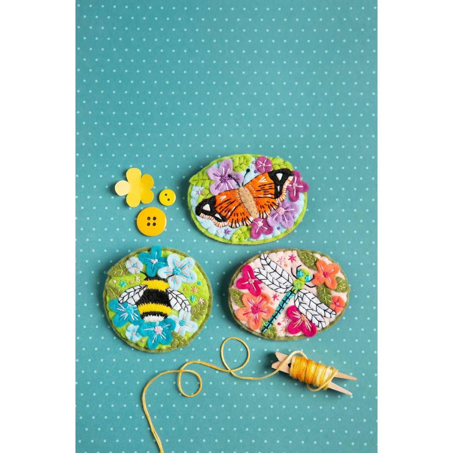 Bumblebee Felt Brooch Felt Craft Kit | Brooch Back Craft Kit