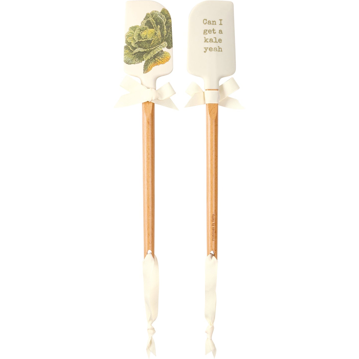 Can I Get A Kale Yeah Spatula With A Wooden Handle