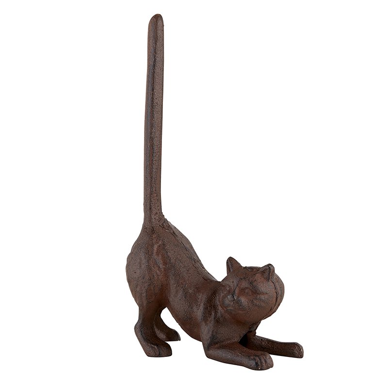 Cat Butt Cast Iron Tissue Holder | 9.5" Tall | Real Cast Iron, Virtually Indestructible