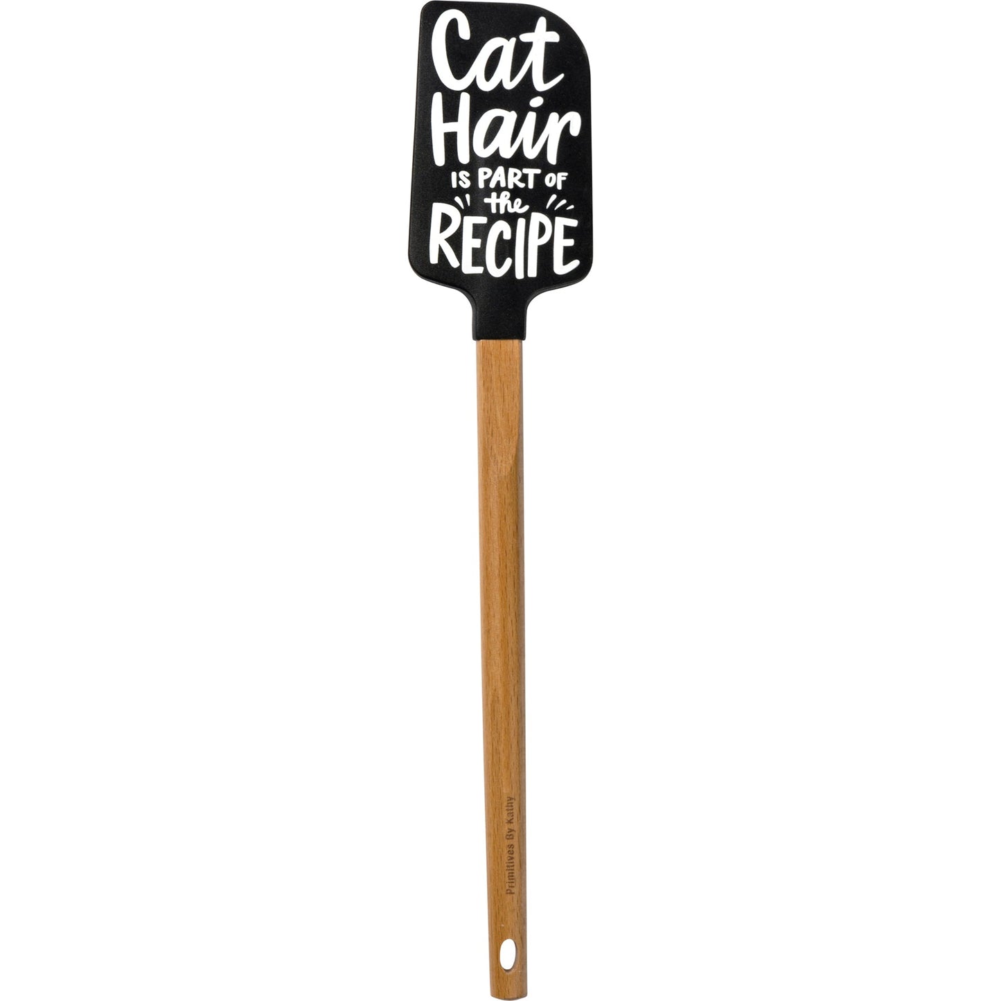 Cat Hair Is Part of The Recipe Spatula With A Wooden Handle