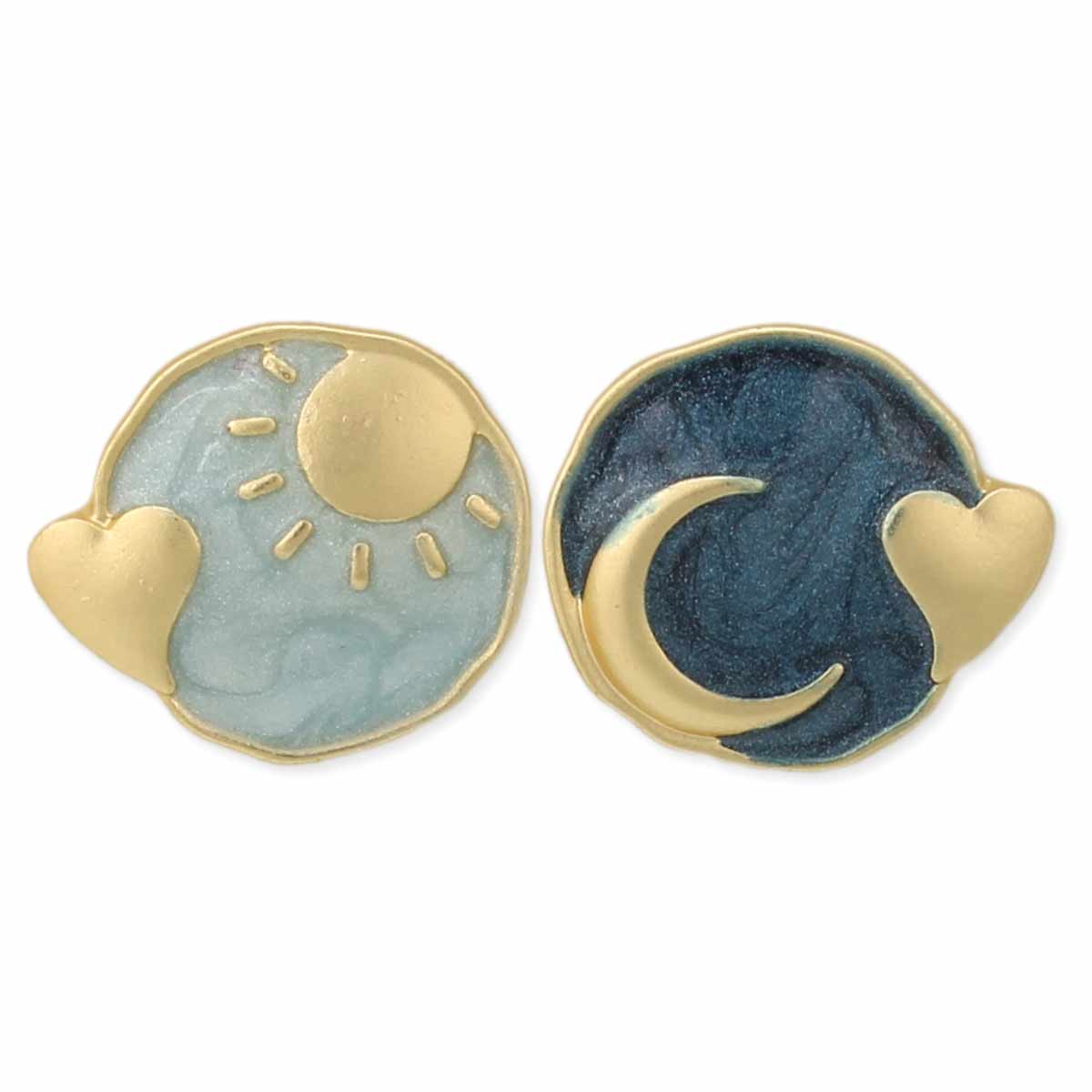 Celestial Blues Gold Post Earrings