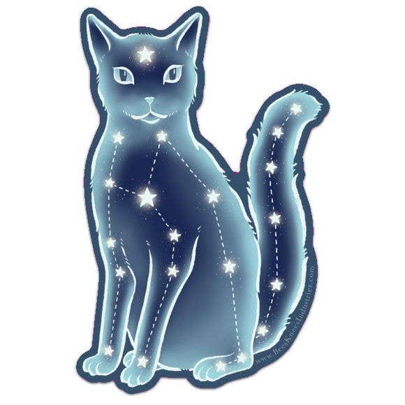Celestial Cat Laminated Vinyl Sticker