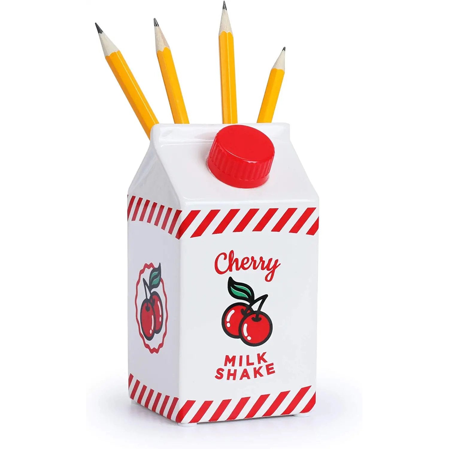 Cherry Milk Shake Pen Pot | Retro Pen Holder