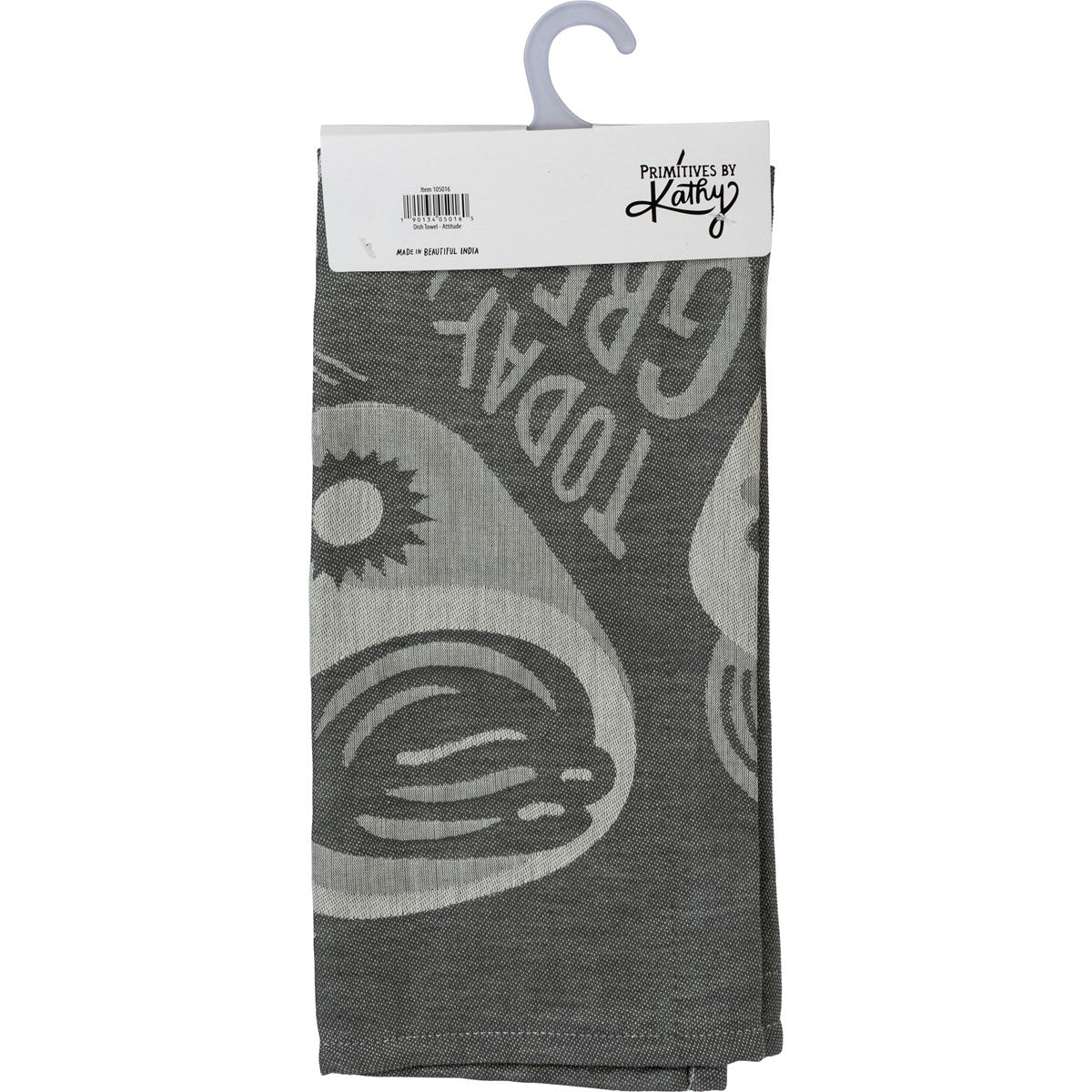 Coffee Is A Real Kick In The Attitude Woven Dish Towel | Ultra Soft Jacquard