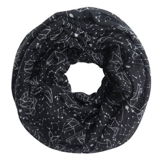 Constellation Infinity Scarf in Black or Mint