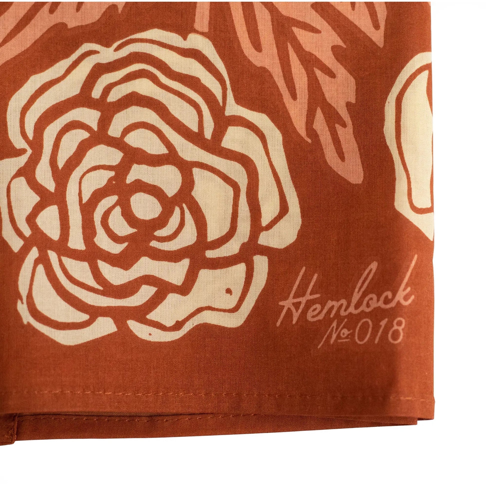 Cream Rose Print Bandana in Red | 22" x 22" Premium Cotton