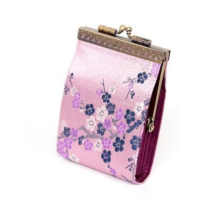 Travel Jewelry Pouch in Cherry Blossom Antique Gold, Fully Lined