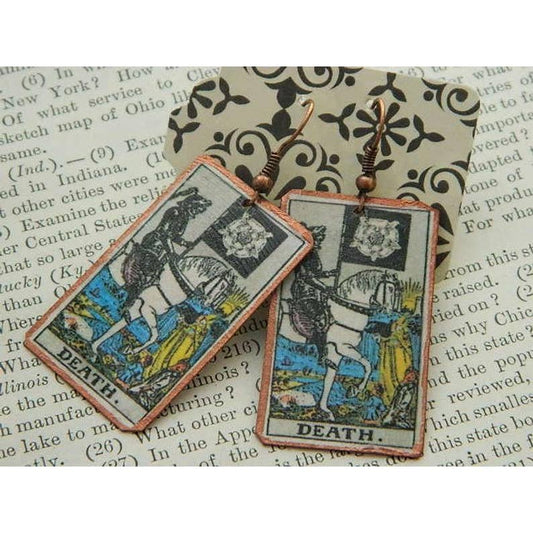 Death Tarot Card Earrings
