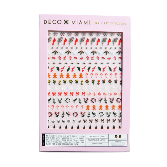 Deco The Halls Holiday Nail Art Sticker Set | Vegan & Cruelty-Free | Use on Polish, Gel, or Natural Nails