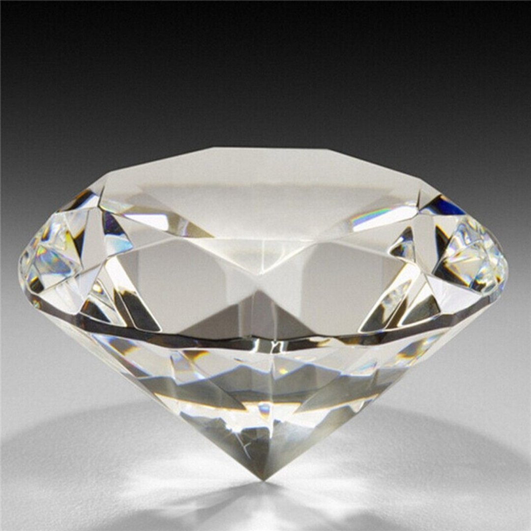 Diamond Bauble Paperweight | Cut Glass | 2.4" Diameter