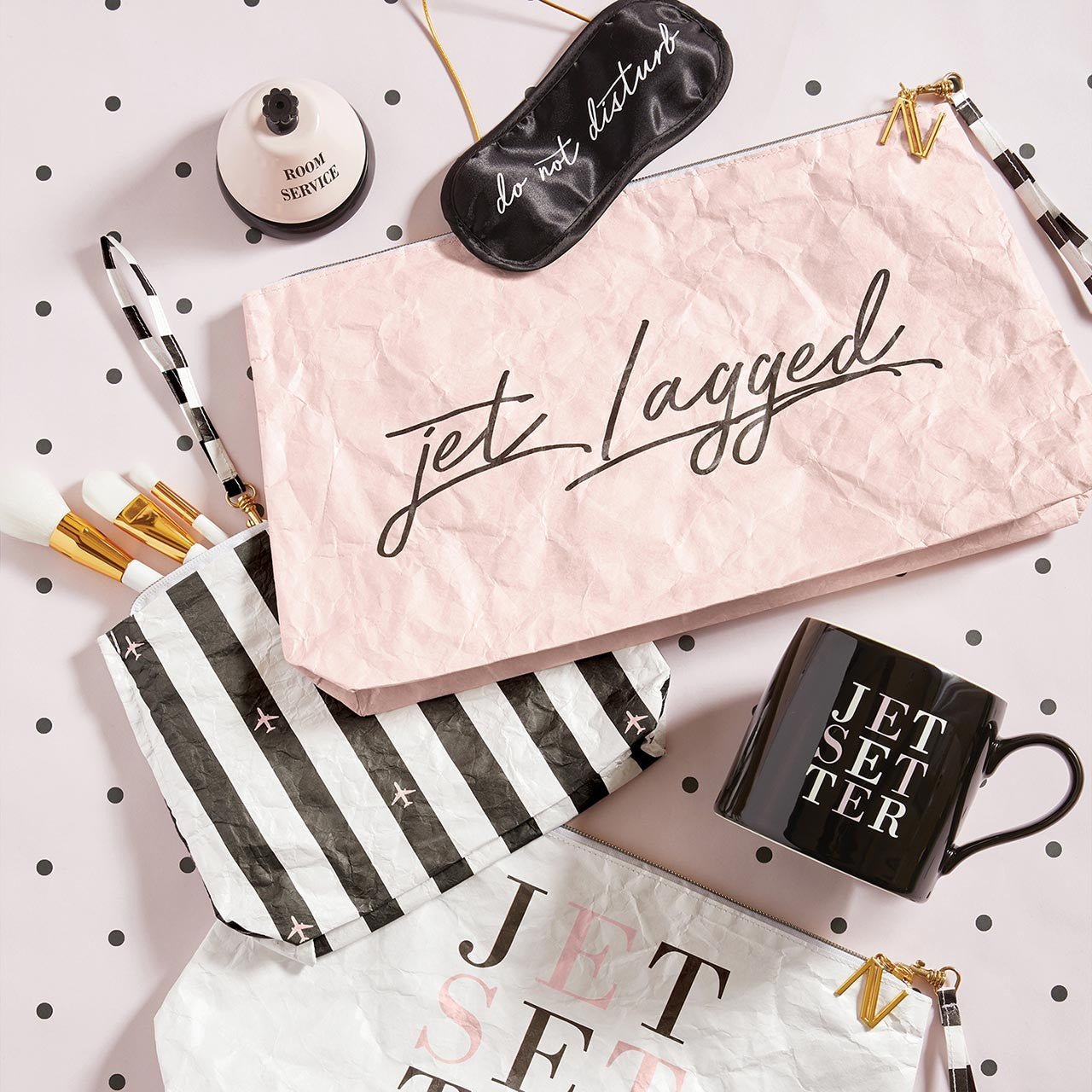 Do Not Disturb Eye Mask + Out of Service Stemless Wine Glass Gift Set