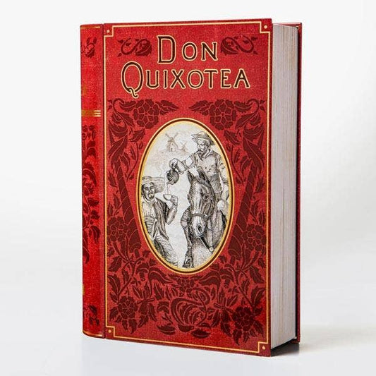 Don QuixoTea Hollow-Book Tea Tin in Red
