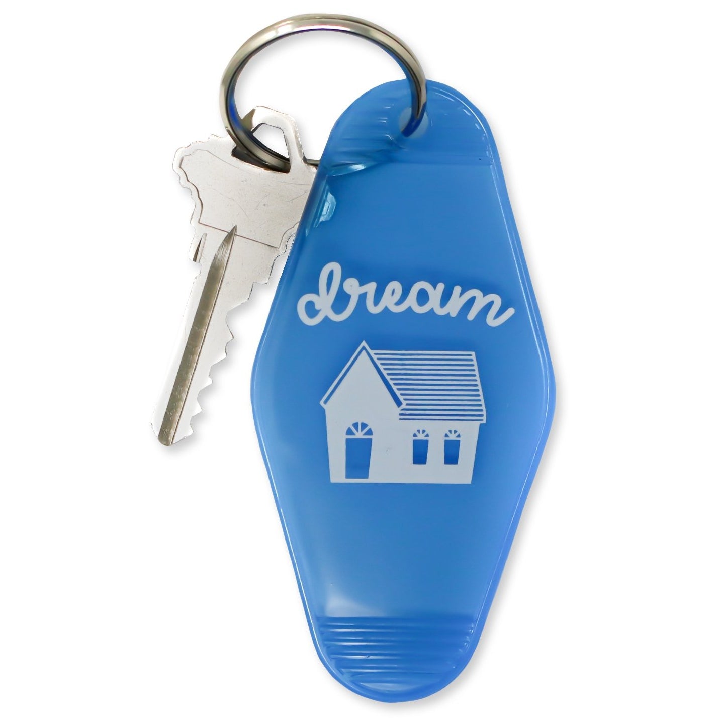 Dream House Motel Keychain in Blue