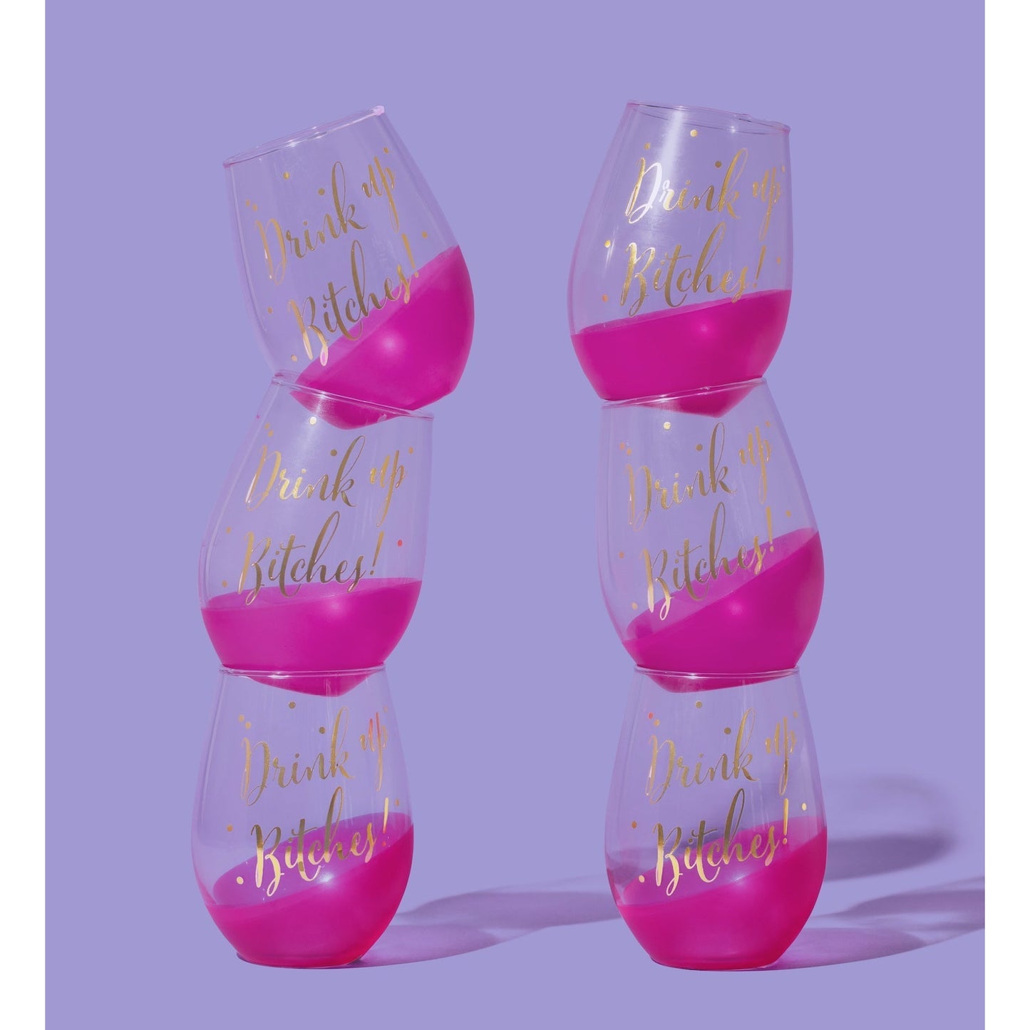 Drink Up Bitches 20 oz. Stemless Wine Glass
