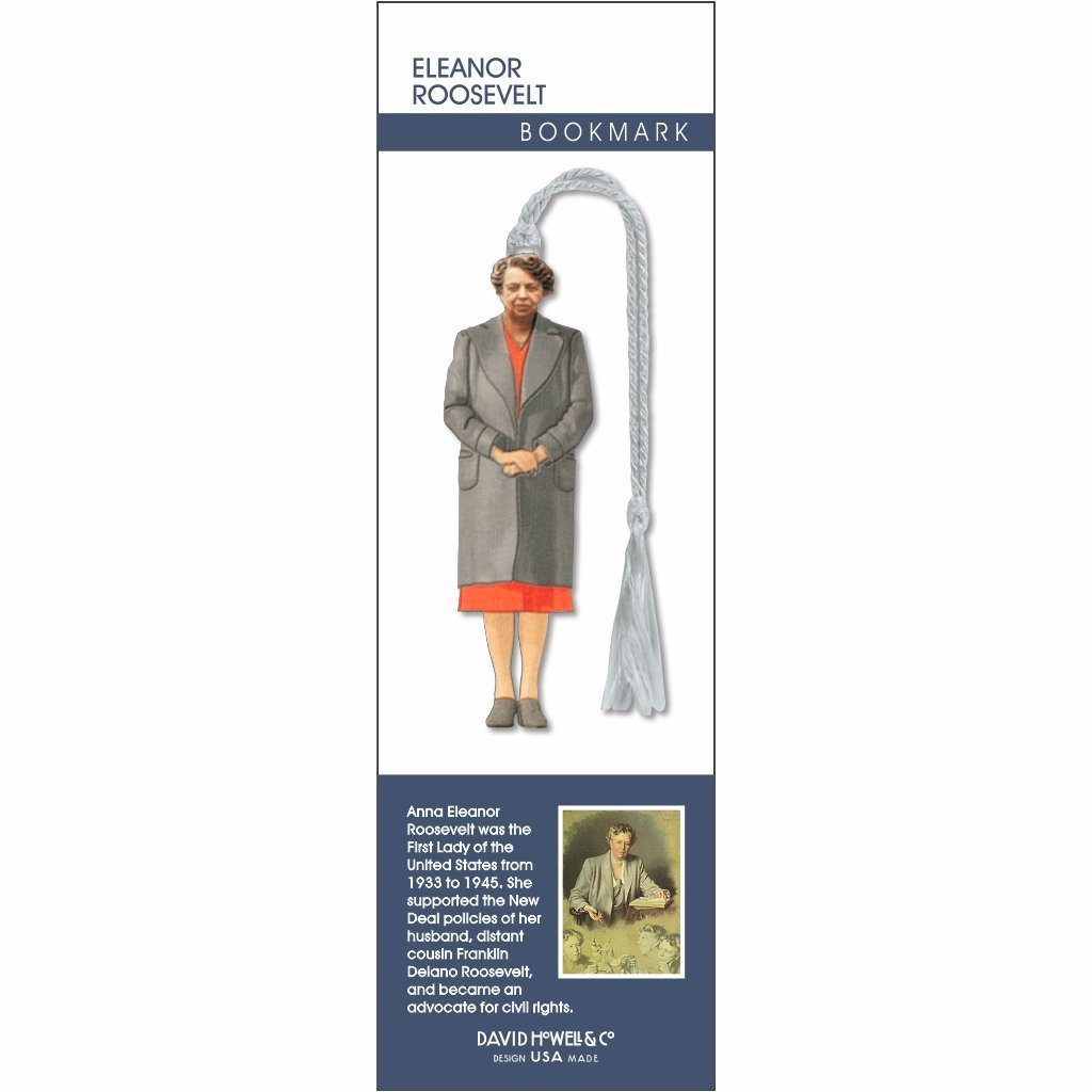 Eleanor Roosevelt Metal Bookmark | Electro-Plated on Solid Brass