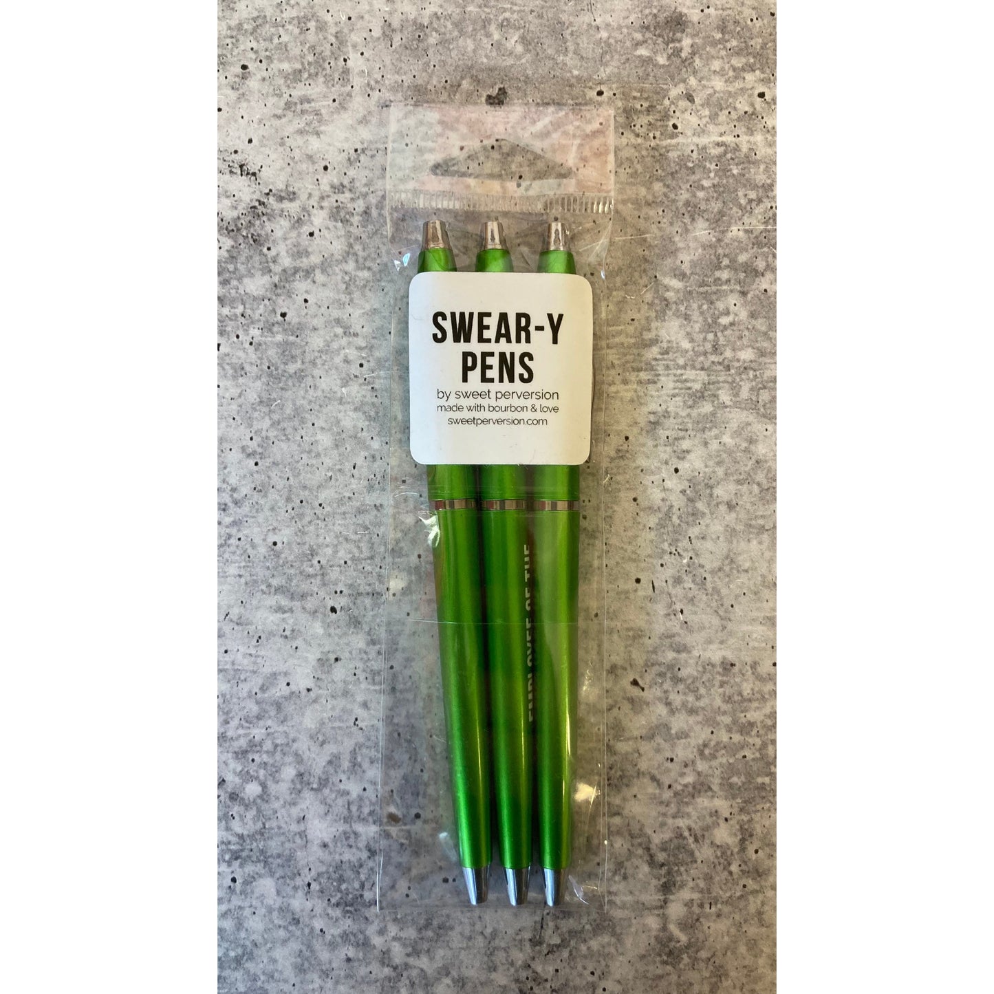 Employee of the Fucking Month Pen in Green | Set of 3 Funny Sweary Profanity Ballpoint Ballpoint Pens