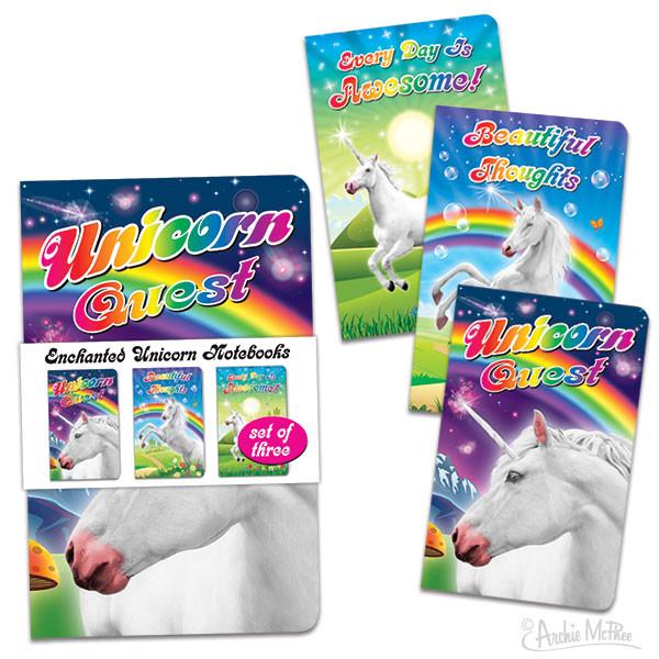 Enchanted Unicorn Pocket Journal Notebooks - Set of 3