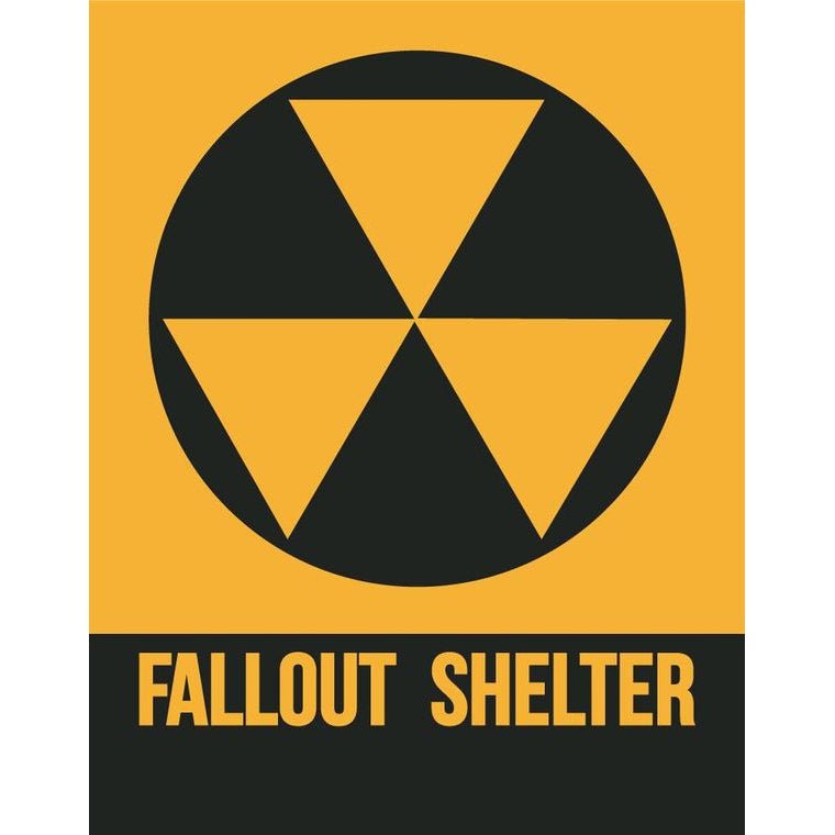 Fallout Shelter Symbol 2.5" x 3.5" Vintage Art Magnet