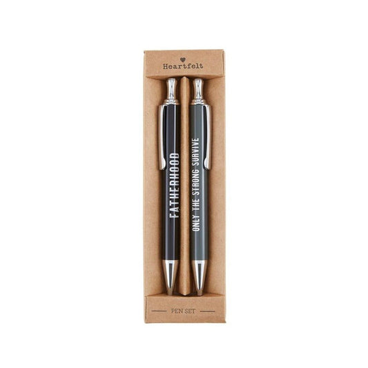 Fatherhood Pen Set of 2 | Giftable Pens in Box | Refillable