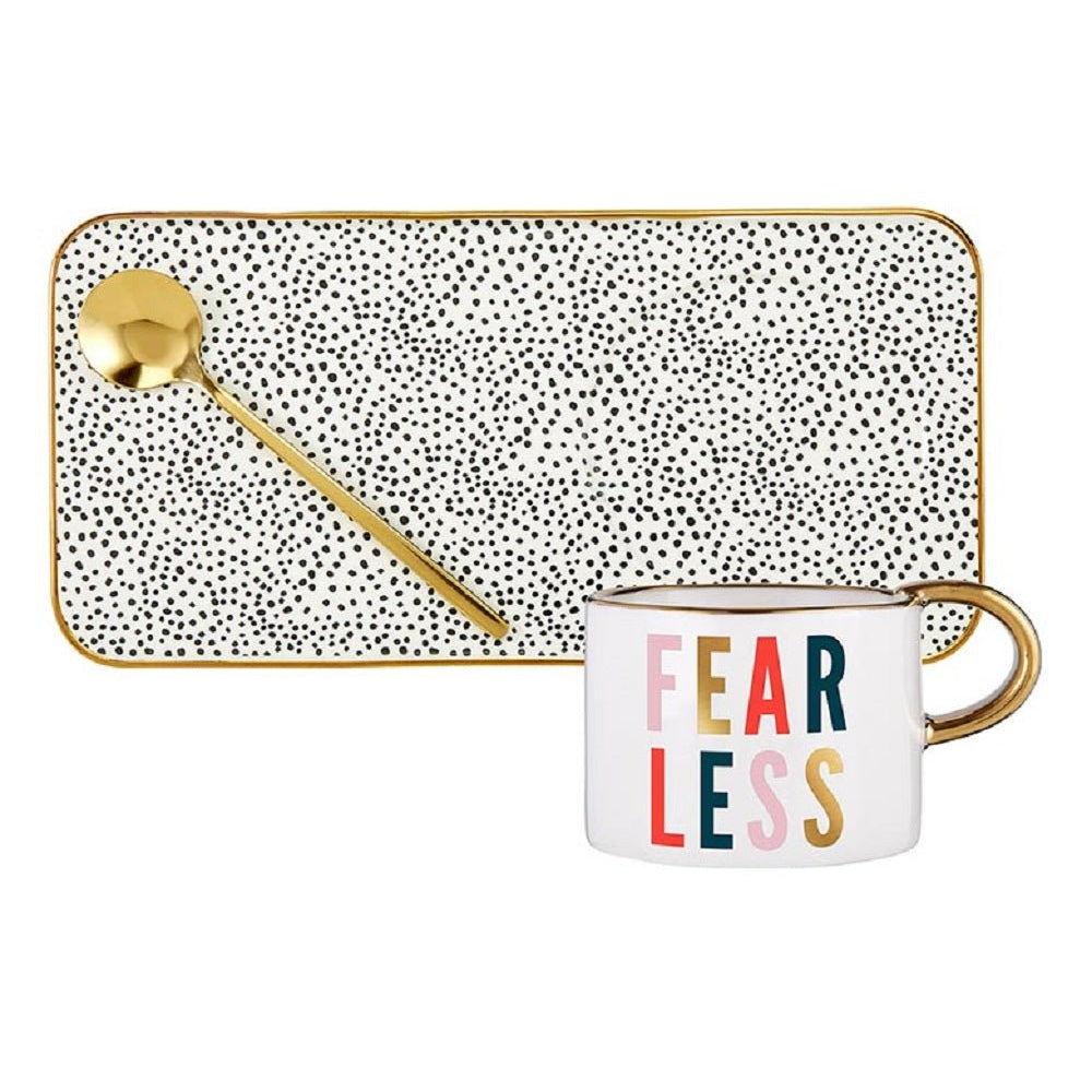 Fearless Mug, Tray and Spoon Set