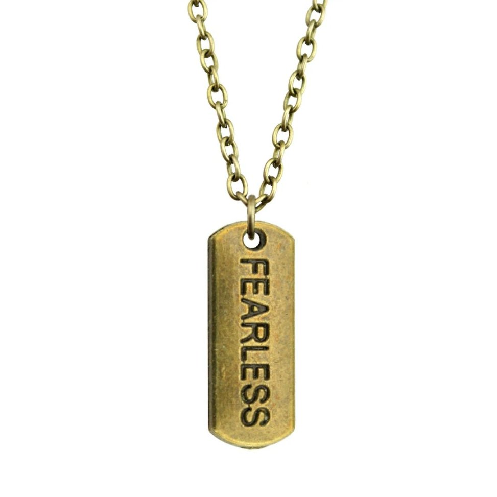 Fearless Necklace in Dark Brass Color