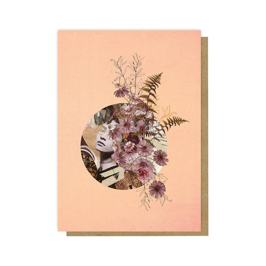 Fern Design Classic Greeting Card | Screen Printed with Gold Foil Details