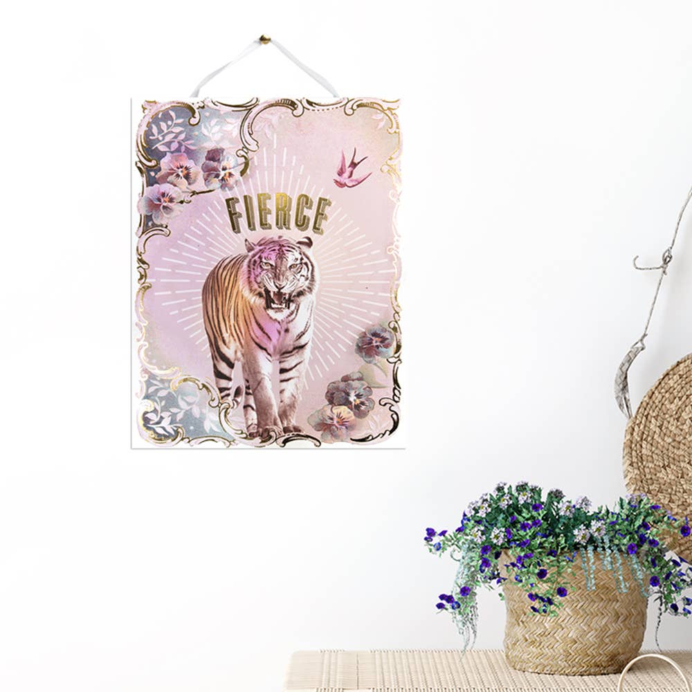 Fierce 11" x 14" Art Print | Pre-Hung with Silk Ribbon for Easy Hanging