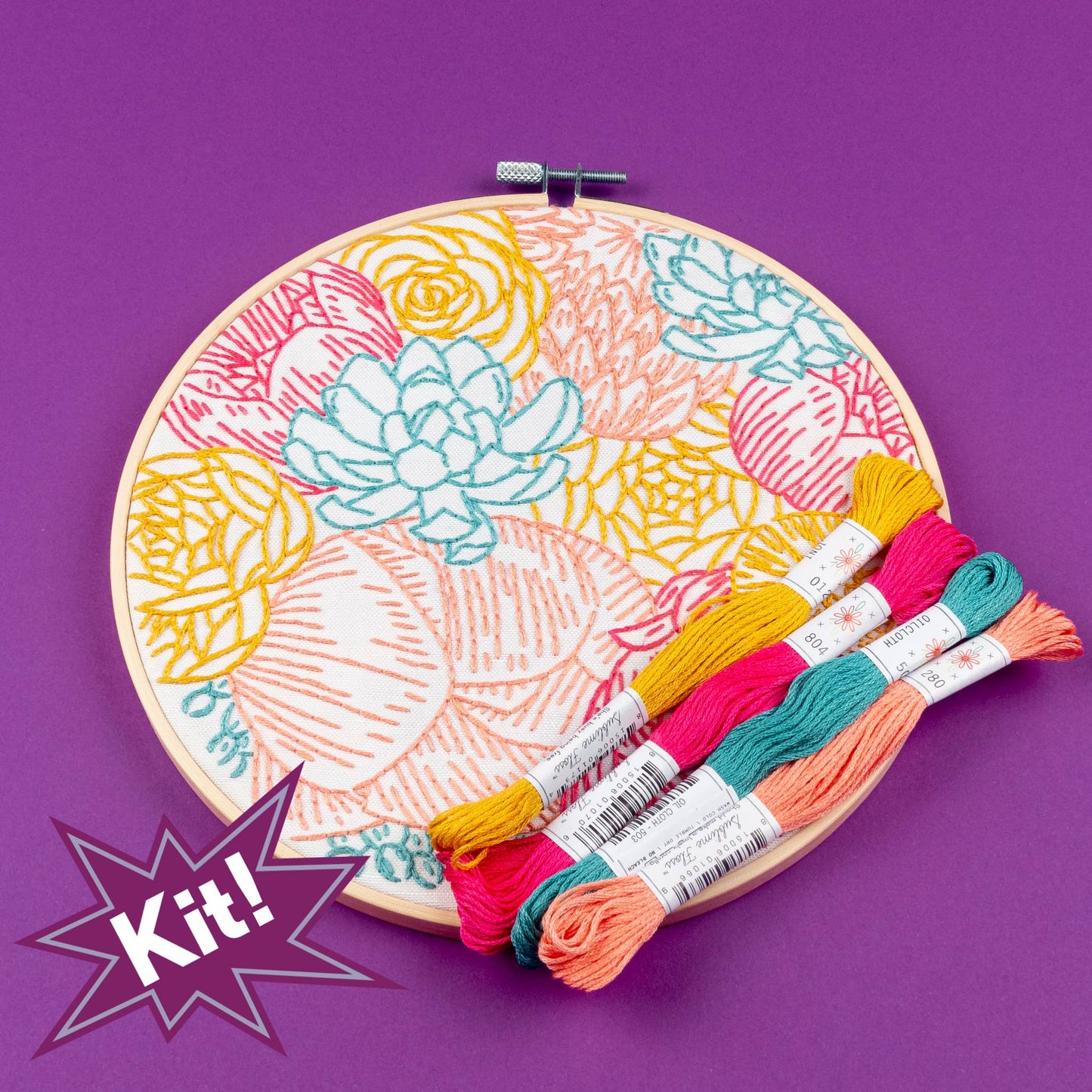 Floral Profusion 8" Embroidery Kit